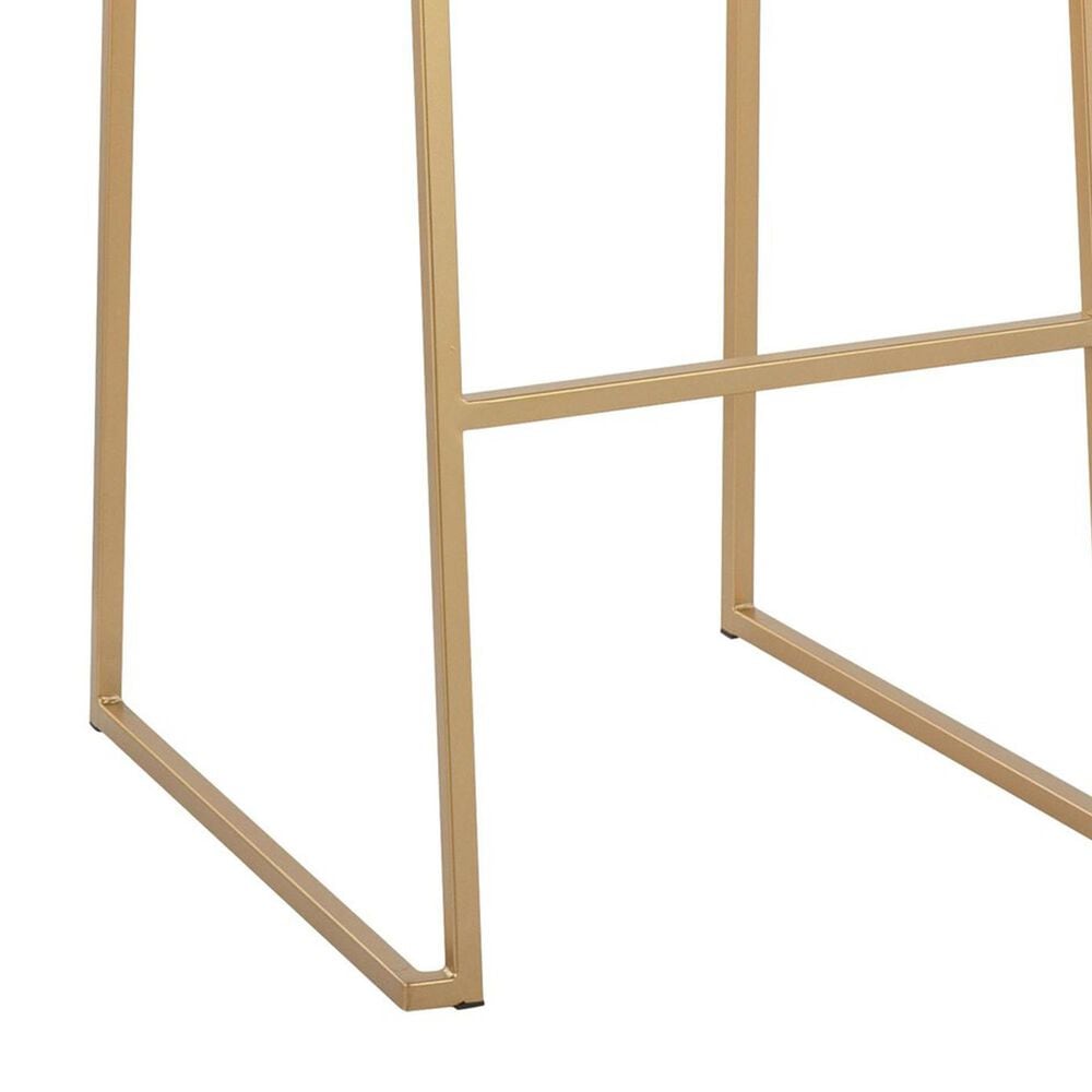 Lumisource Mara Barstool with White Cushion in Gold &#40;Set of 2&#41;, , large