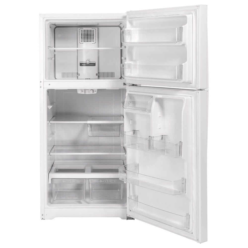 GE Appliances 19.2 Cu. Ft. Top-Freezer Refrigerator in White, , large
