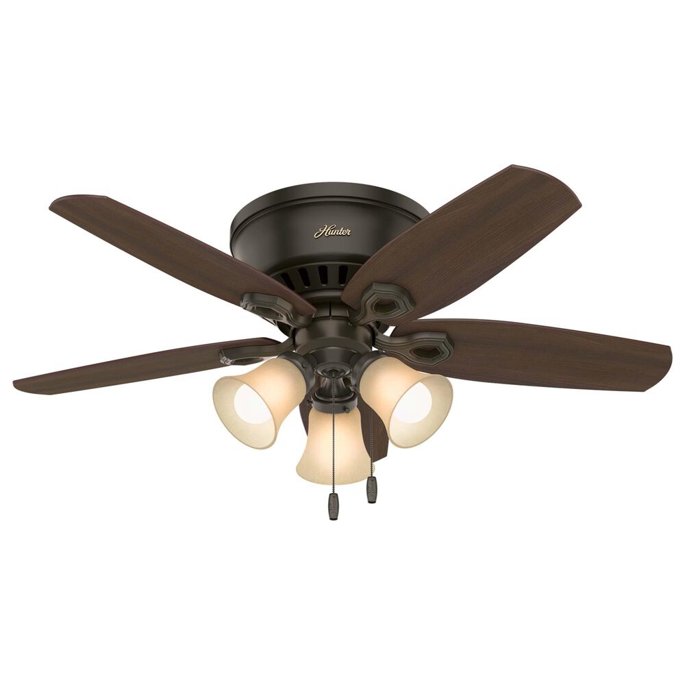 Hunter Builder Low Profile 42" Ceiling Fan with Lights in New Bronze, , large