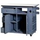 Hearth and Haven Outdoor Kitchen Island Cart with Extendable Stainless Steel Top and Adjustable Shelf in Gray, , large