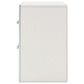Ashley Zuraleus Queen Upholstered Panel Bed with Two Nightstands in Matte White, , large