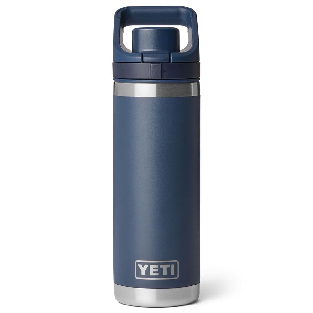 YETI Rambler 18 Oz Water Bottle with Flip Chug Cap in Navy, , large