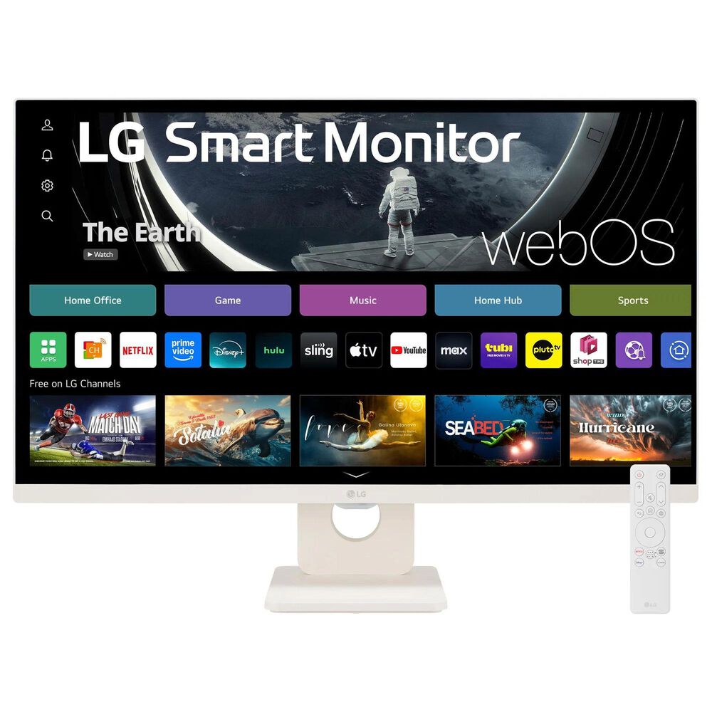 LG 27" FHD IPS Smart Monitor with WebOS in White, , large