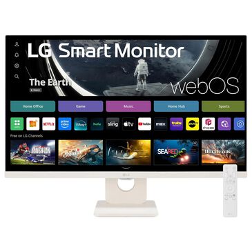 LG 27" FHD IPS Smart Monitor with WebOS in White, , large