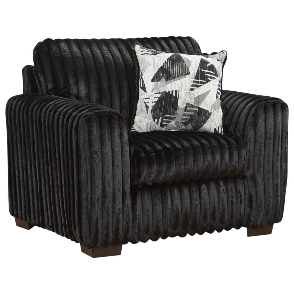 Arapahoe Home Lush Stationary Back Chair in Black, , large