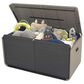 HOMLUX 160-Gallon Outdoor Storage Deck Box in Gray, , large