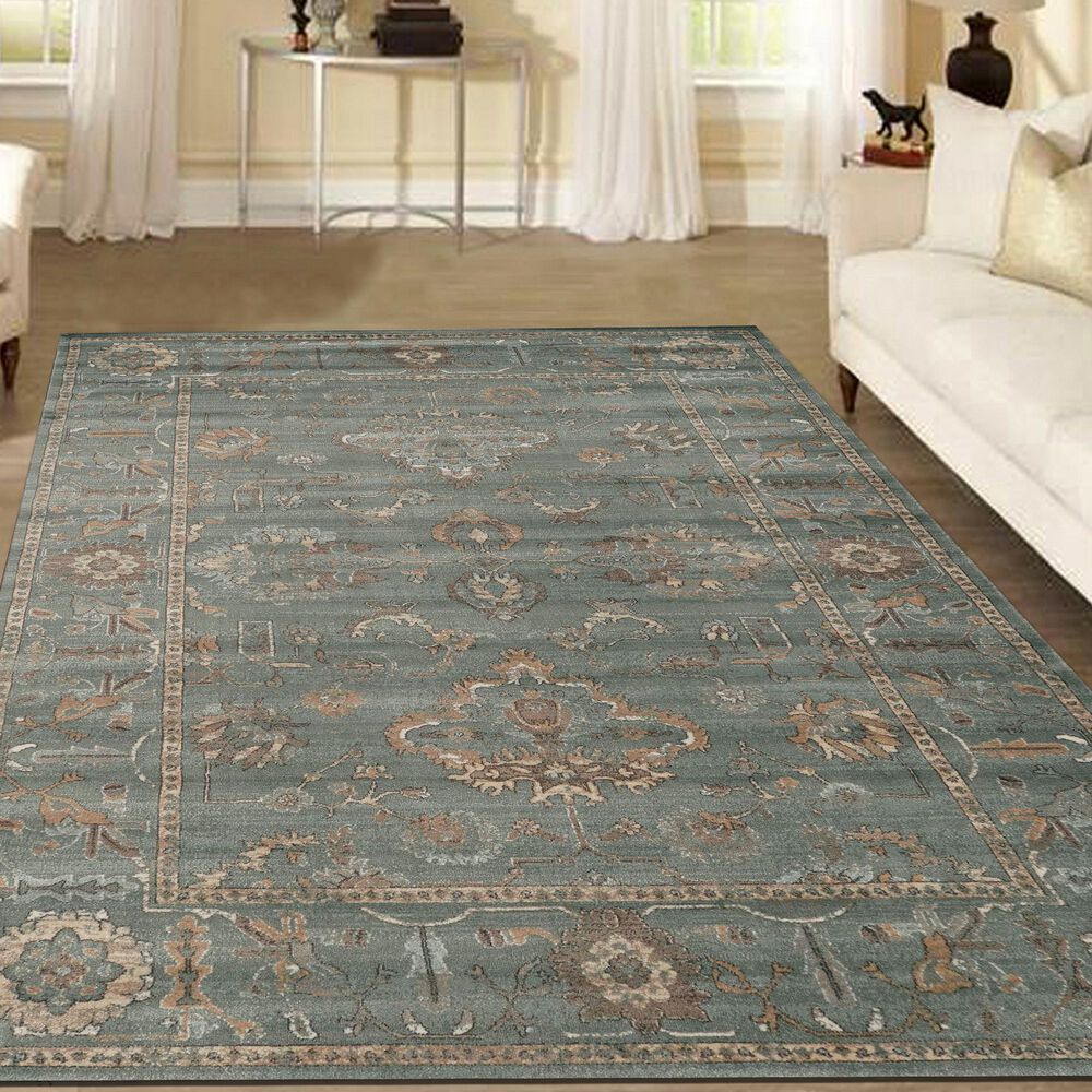 Radici USA Colosseo 3562 5"3" x 7"3" Green Area Rug, , large