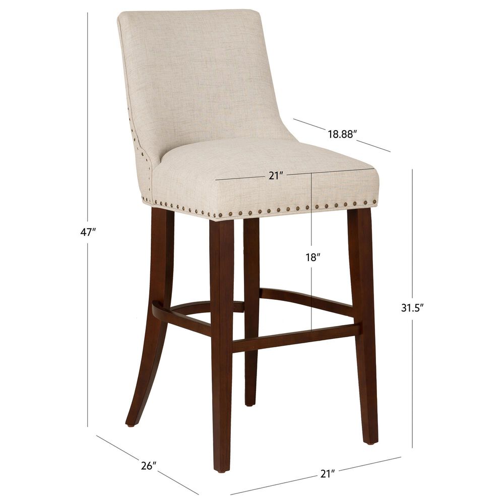 Linon Home Decor Adler Bar Stool in Espresso, , large