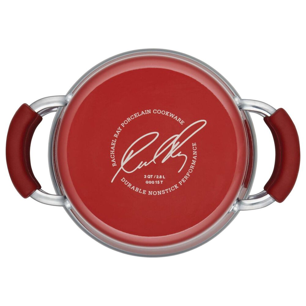 Rachael Ray 3-Quart Covered Steamer Set in Cranberry Red, , large
