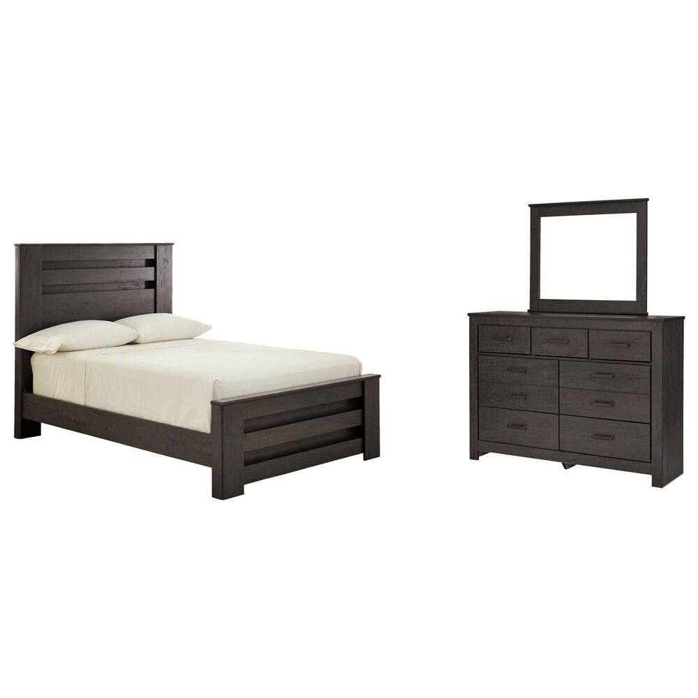 Signature Design by Ashley Brinxton 3 Piece Queen Bedroom Set in Dark Charcoal, , large