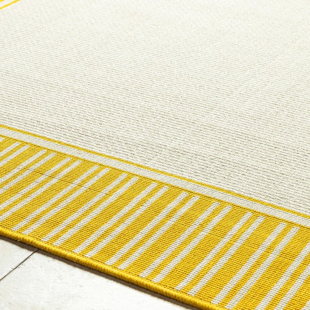 Surya Alfresco 7&#39;3&quot; Square Pearl, Saffron, Beige and Tan Indoor/Outdoor Area Rug, , large