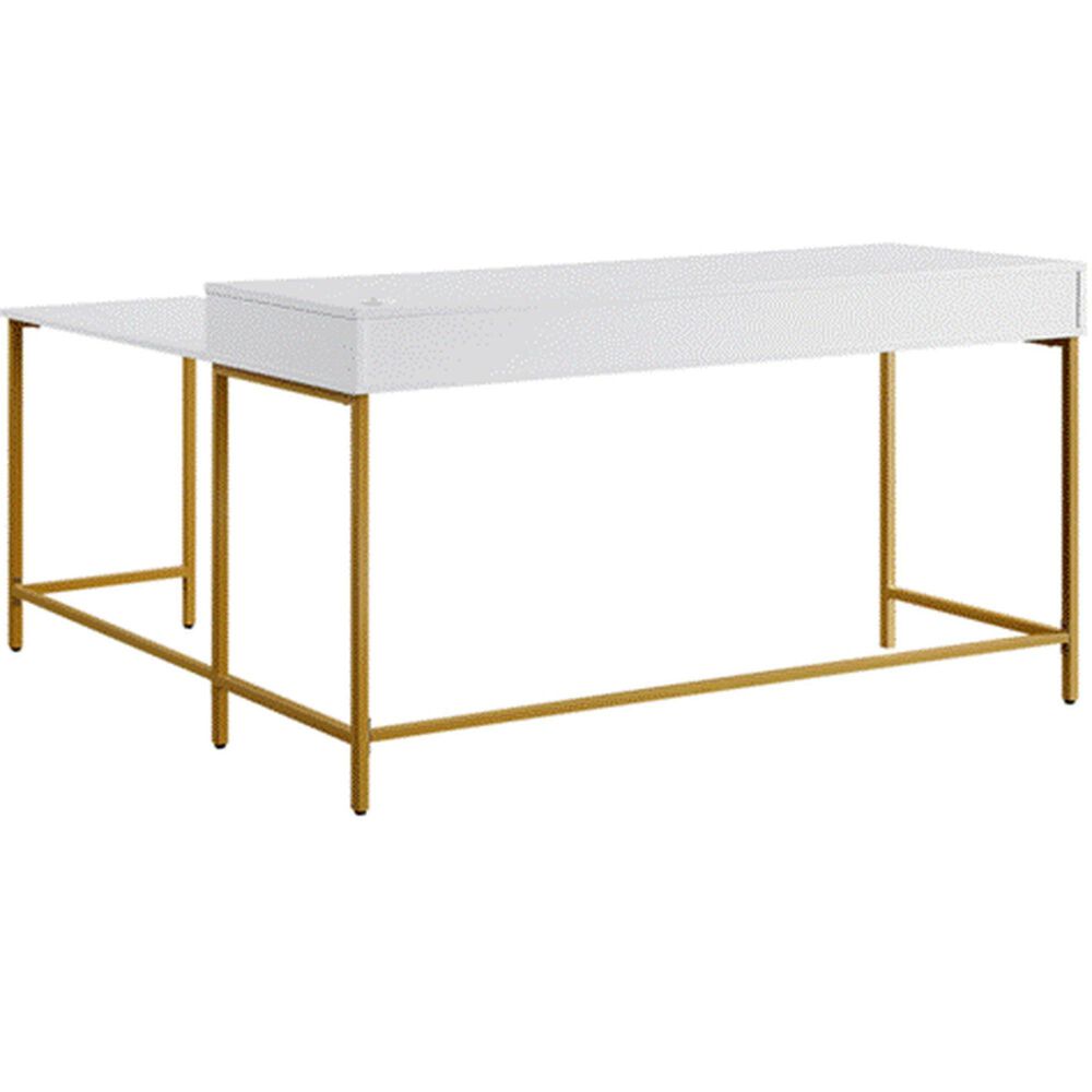 OSP Home 54" L-Desk in White, , large