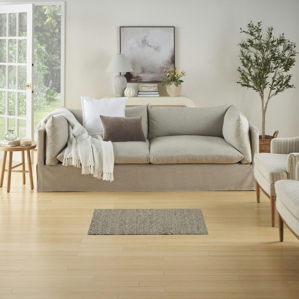 Nourison Riverstone Grey and Ivory 2&#39; x 3&#39; Area Rug, , large