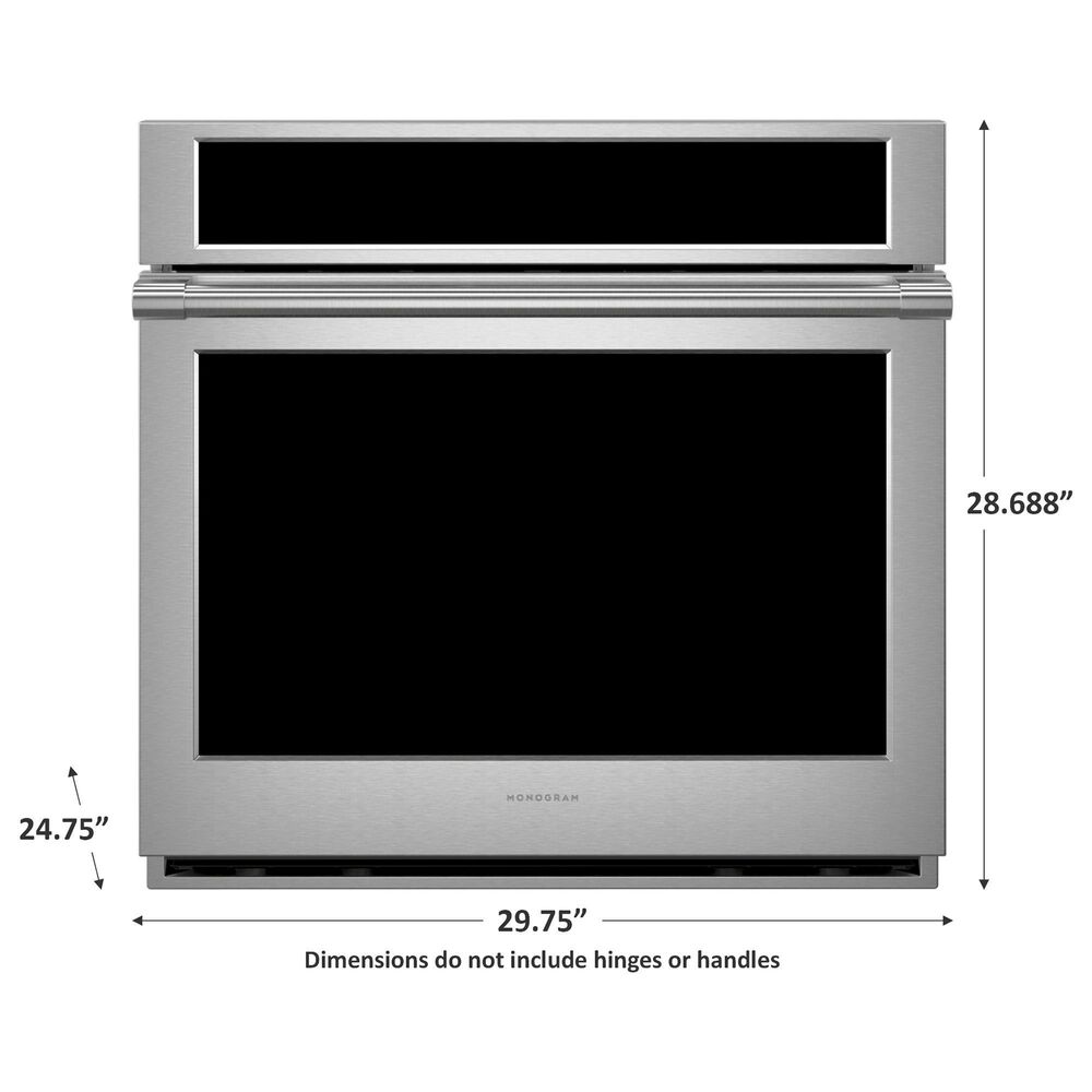 Monogram 30&quot; Smart Electric Convection Single Wall Oven Statement Collection - Stainless Steel, , large