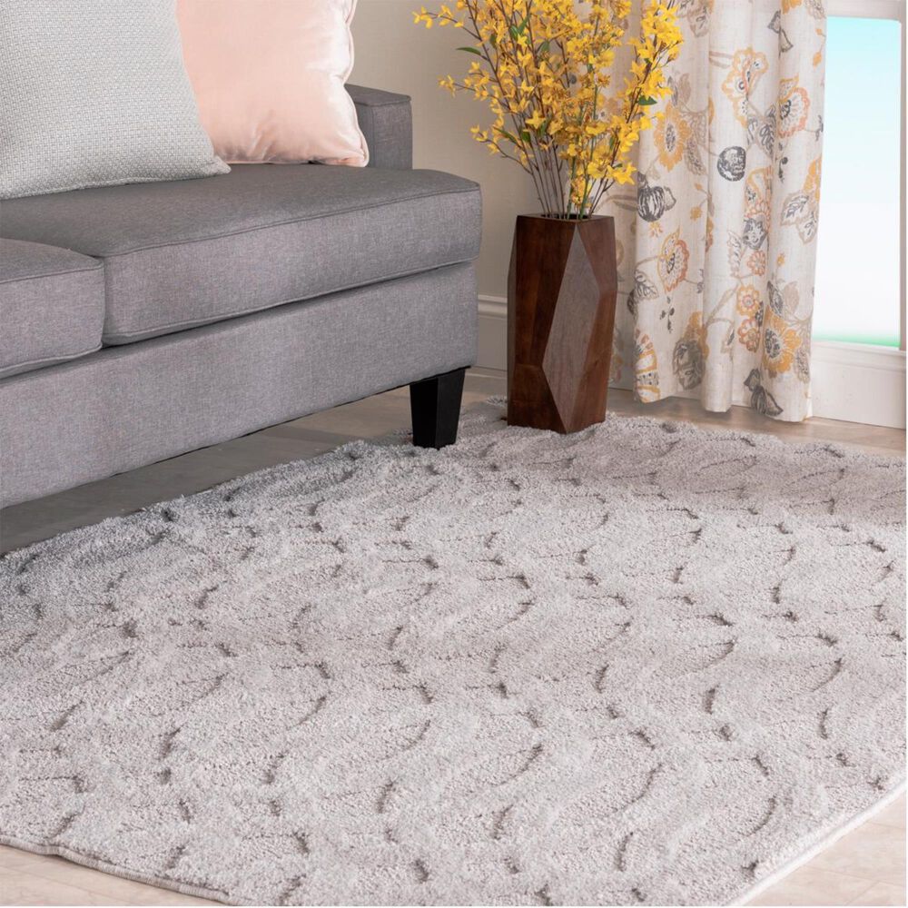 Central Oriental Waterford 5&#39; x 7&#39; Sophelia Cloud Area Rug, , large