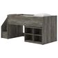 Ashley Frandern Twin Loft  Bed with Bookcase Storage in Gray, , large