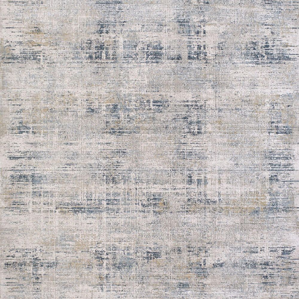 Surya Brunswick Cream, Light Gray, Charcoal, Blue, Dark Blue and Mustard 2&#39;7&quot; x 7&#39;3&quot; Runner, , large