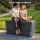 Hearth and Haven 180-Gallon Outdoor Plastic Deck Box in Black, , large