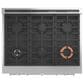 Cafe 6.2 Cu. Ft. Freestanding Natural Gas Range in Matte Black and Brushed Stainless, , large