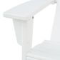 Hearth and Haven Encino Outdoor Plastic Adirondack Chair in White, , large