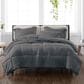 Pem America Cannon Solid 3-Piece Full/Queen Comforter Set in Grey, , large
