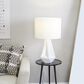 Maple and Jade 26" x 15" Table Lamp in Glossy White, , large