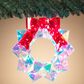 The Gerson Company USB Electric RGB Lighted Holographic Hanging Wreath in Multicolor, , large