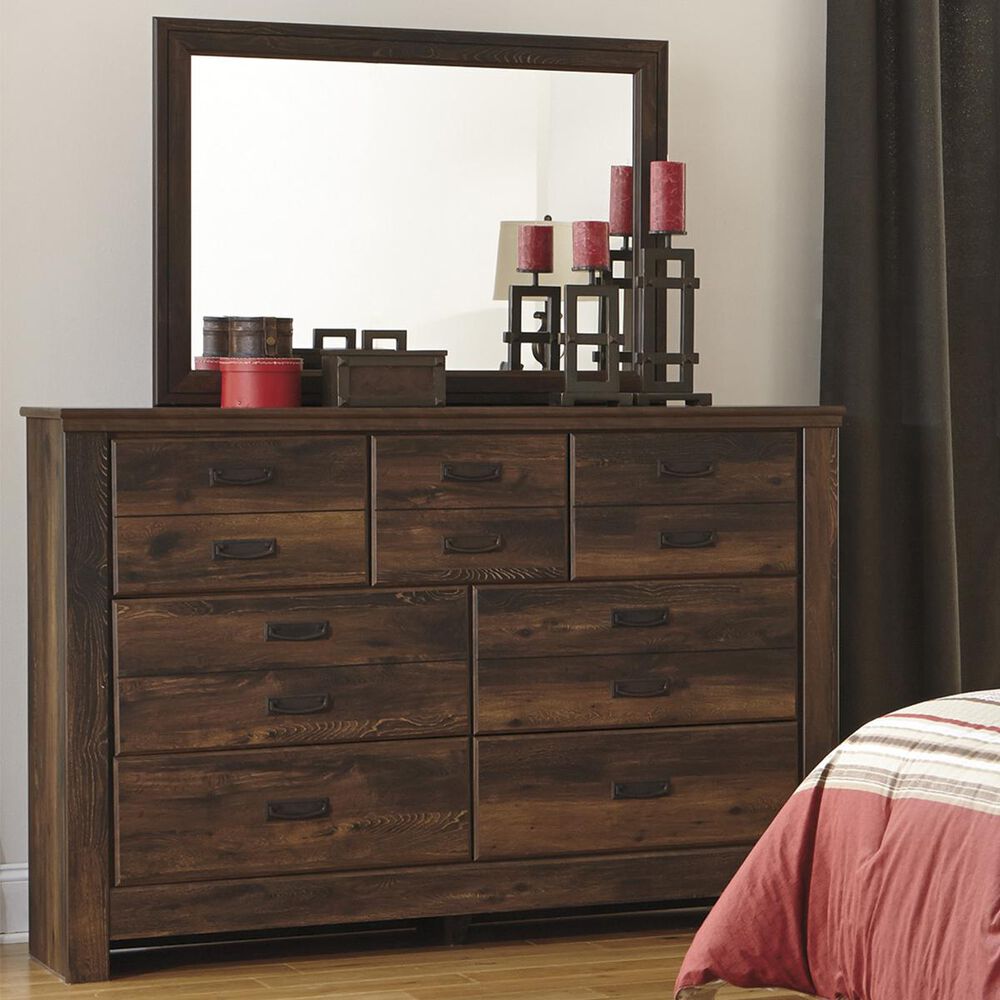 Signature Design by Ashley Quinden Dresser and Mirror in Dark Brown, , large