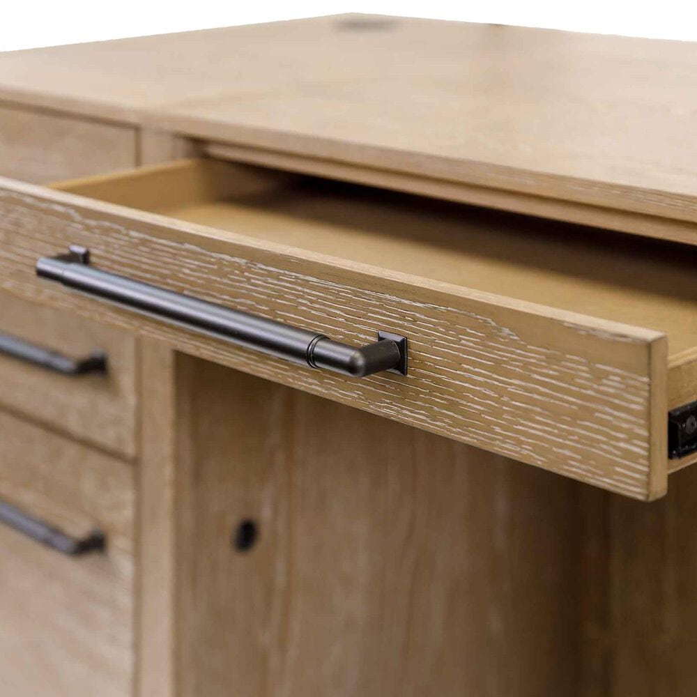 Wycliff Bay Canyon Drive Office Double Pedestal Desk in Natural Oak, , large