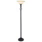Maple and Jade Twisted Flourishes and Rings Floor Lamp in Matte Black, , large