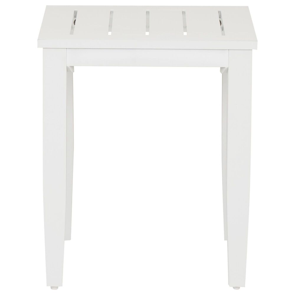 Linon Home Decor Claiborne Square Side Table in White, , large