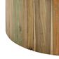 Maple and Jade Handmade Pinwheel Drum Coffee Table in Light Brown, , large
