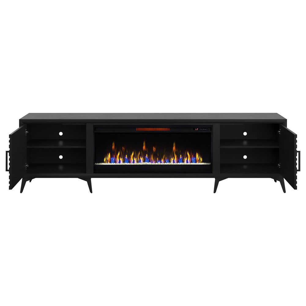 Endress International Malibu 95" Fireplace TV Stand in Moody Black, , large