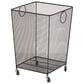 Maple and Jade Laundry Storage Cart with Ring Handles in Matte Black, , large