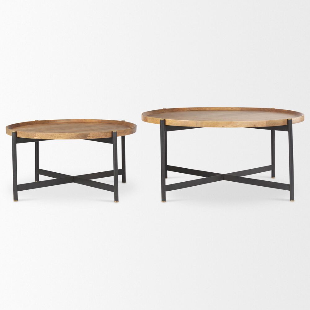 Mercana Marquisa Coffee Table in Light Brown, Gold and Matte Black, , large