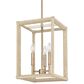 Golden Lighting Kimber 3-Light Pendant in Brass and Light Natural, , large
