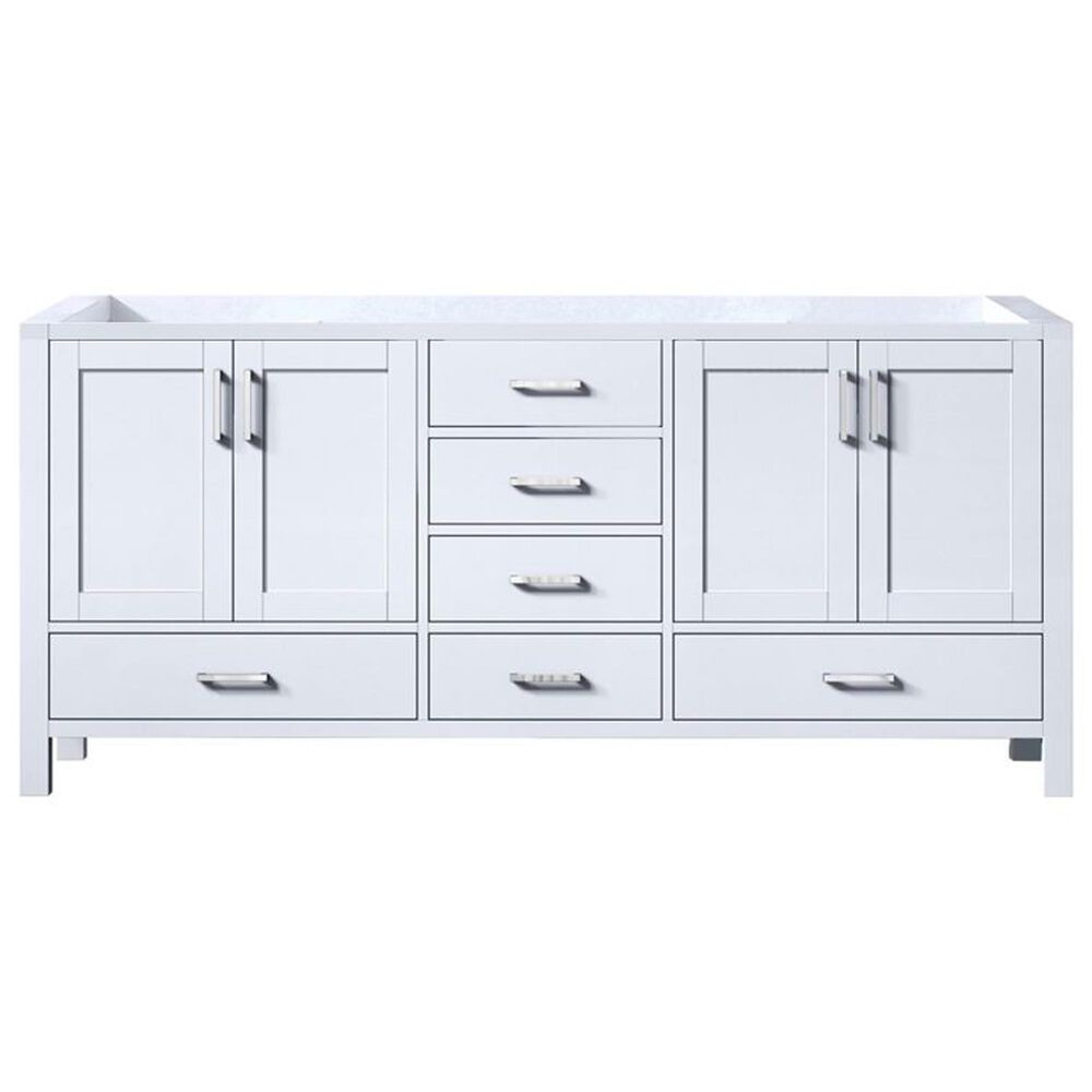 Lexora Home Jacques 72&quot; Double Bathroom Vanity in White with 2 cm White Quartz Top and Rectangular Sinks, , large
