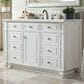 James Martin Vanities Bristol 48" Single Bathroom Vanity in Bright White with 3 cm Ethereal Noctis Quartz Top and Rectangular Sink, , large