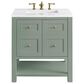 James Martin Vanities Breckenridge 30" Single Vanity, Whitewashed Oak w/3 CM Arctic Fall Solid Surface Top, , large