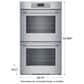 Thermador 30" Masterpiece Double Wall Oven in Stainless Steels, , large