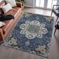 Dalyn Rug Company Silk Road Navy, Beige, Ivory, Gold, Copper and Gray 9" x 12" Area Rug, , large
