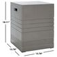 Safavieh Monterey Patio Accent Stool in Dark Gray, , large