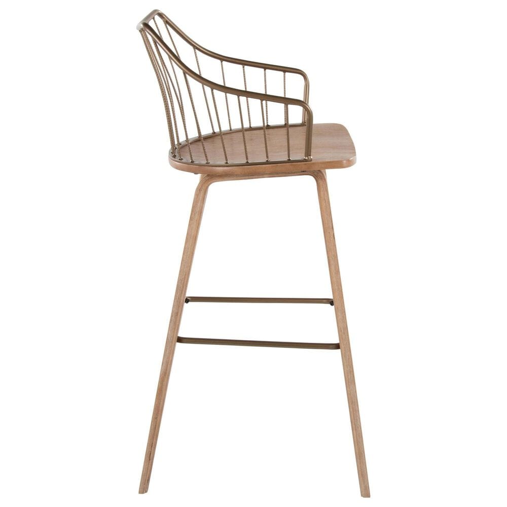 Lumisource Winston Barstool in Whitewashed and Antique Copper, , large