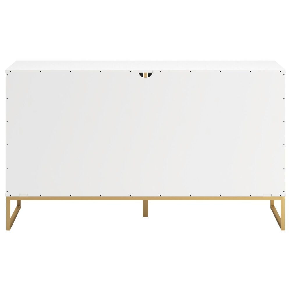 Ashley Socalle 6-Drawer Dresser in Matte White and Gold, , large