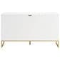 Ashley Socalle 6-Drawer Dresser in Matte White and Gold, , large