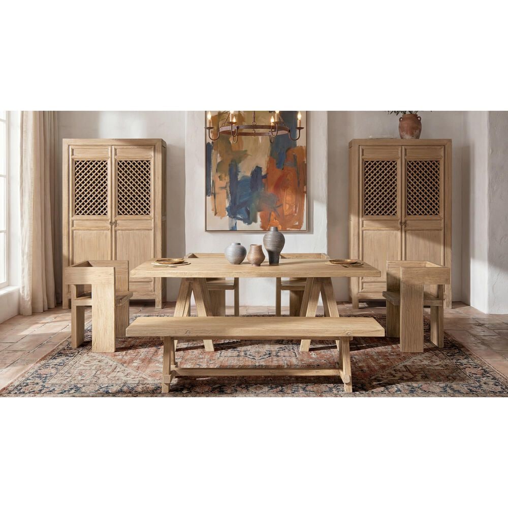 Jennifer Taylor Home Arden 83" 2-Door Tall Bookcase Storage Cabinet in Heritage Light Natural Brown, , large