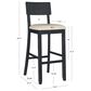 Linon Home Decor Jorissen Bar Stool in Dark Charcoal, , large