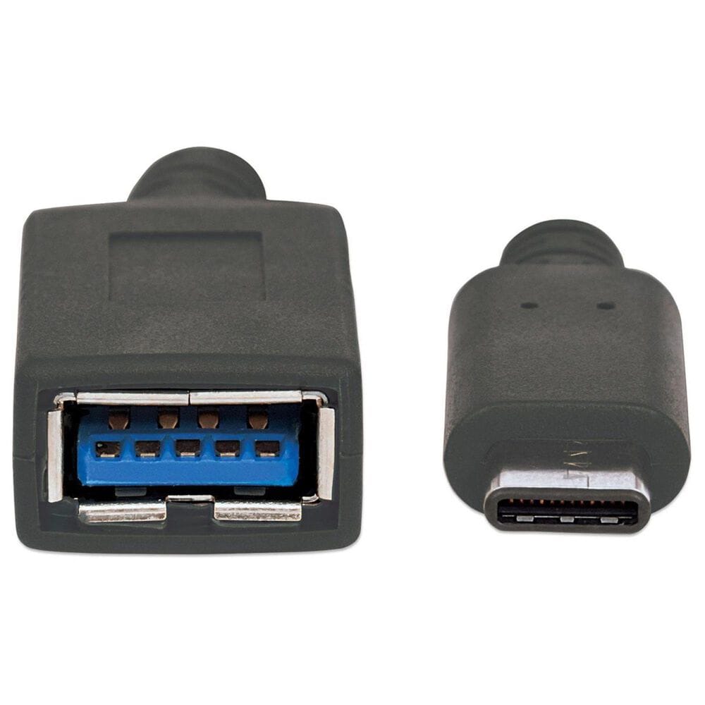 Manhattan SuperSpeed USB-C to USB-A Adapter in Black, , large