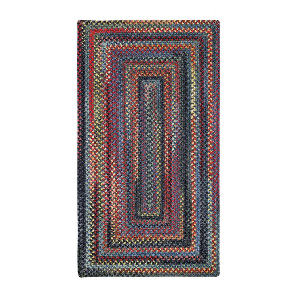 Capel Songbird 0103 7" x 9" Concentric Blue Jay Area Rug, , large