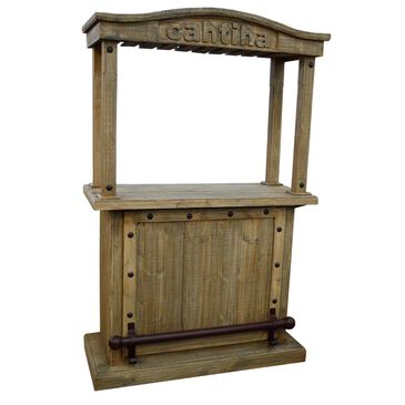 Santa Fe Rustic Cantina Home Bar in Brown, , large